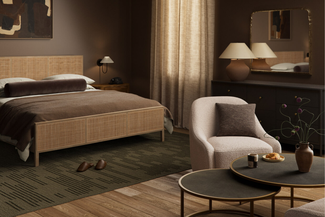 Furnished bedroom